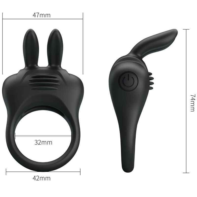 PRETTY LOVE - DAVION RABBIT VIBRATOR RING - NOCTURNA DESIRES