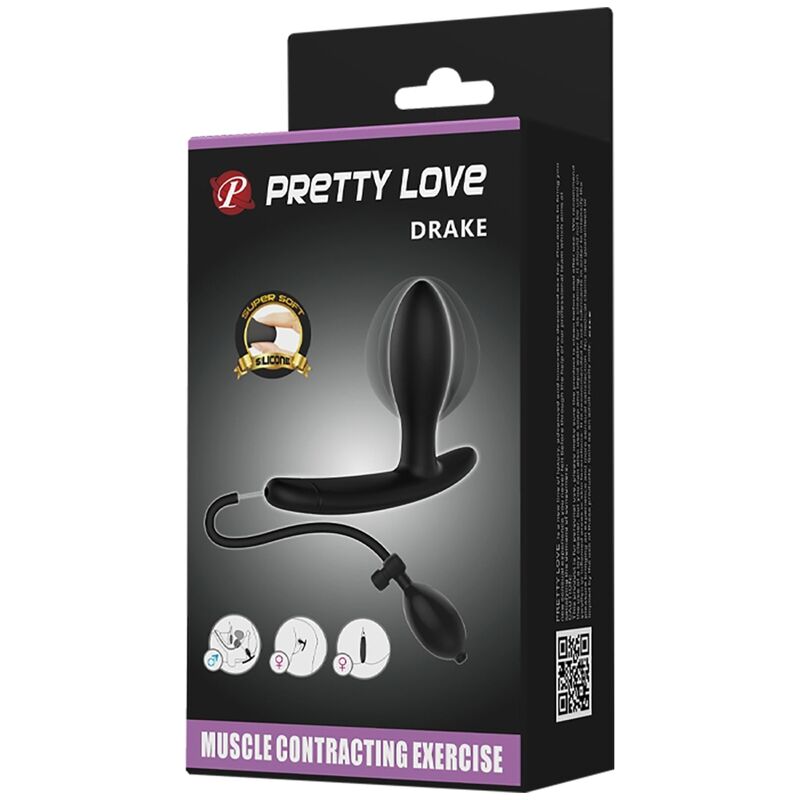 PRETTY LOVE - DRAKE INFLATABLE ANAL PLUG - NOCTURNA DESIRES