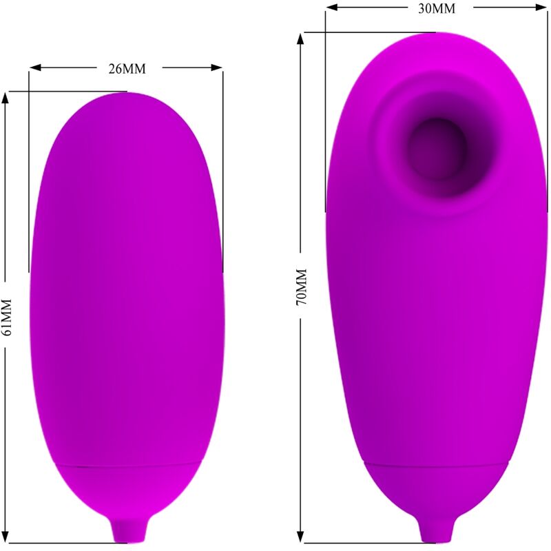 PRETTY LOVE - VIBRATING BULLET AND SUCTION CUP - NOCTURNA DESIRES