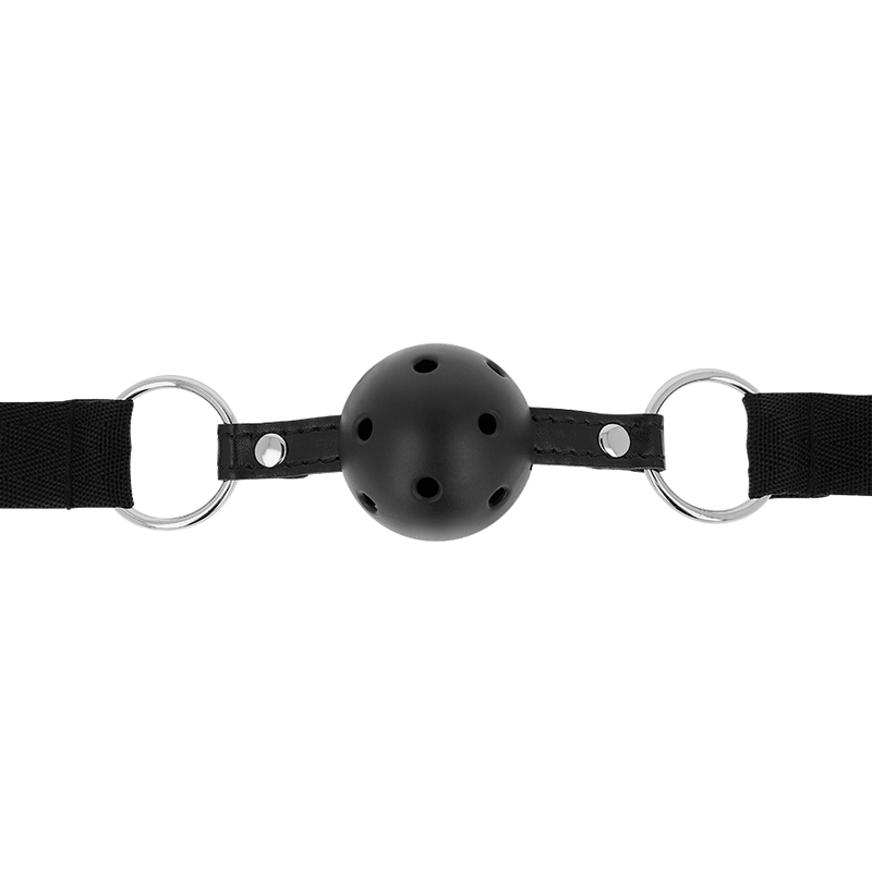 OHMAMA FETISH BLACK FABRIC BREATHABLE BALL GAG - NOCTURNA DESIRES