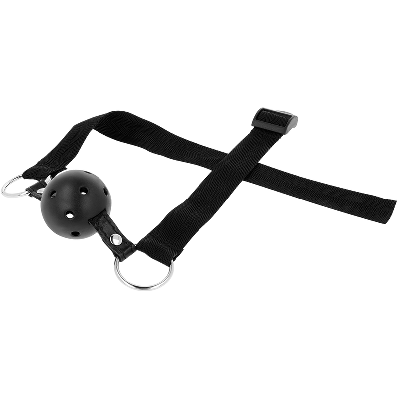OHMAMA FETISH BLACK FABRIC BREATHABLE BALL GAG - NOCTURNA DESIRES