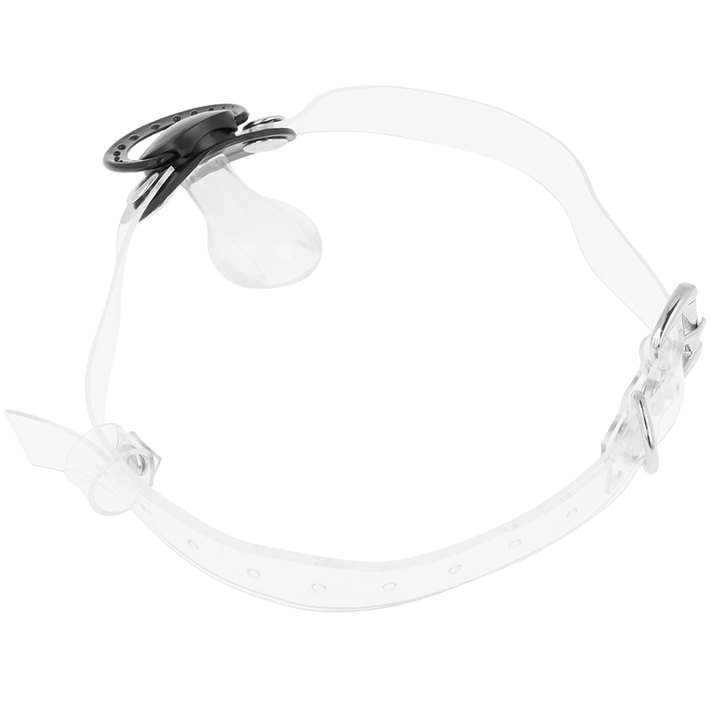 OHMAMA FETISH TRANSPARENT PACIFIER GAG - NOCTURNA DESIRES