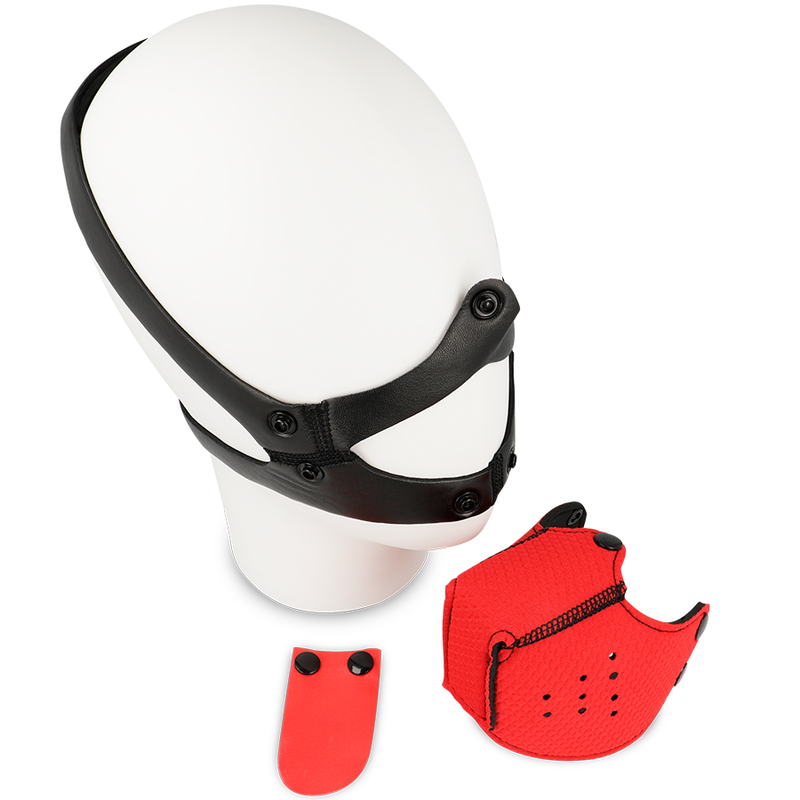 OHMAMA FETISH DOG MUZZLE - RED - NOCTURNA DESIRES