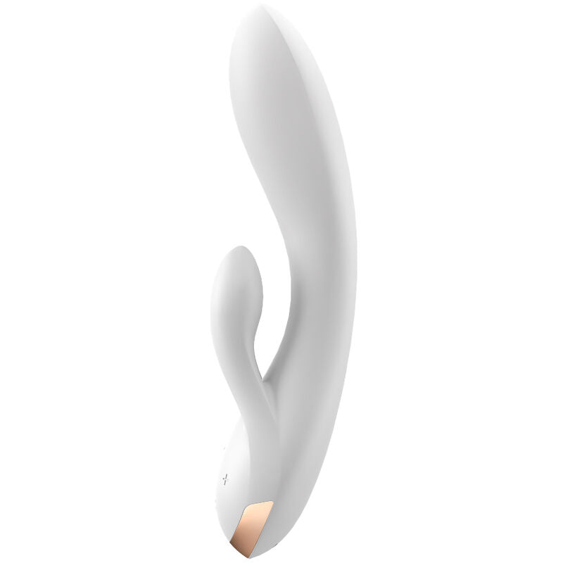 SATISFYER - DOUBLE FLEX VIBRATOR APP WHITE - NOCTURNA DESIRES