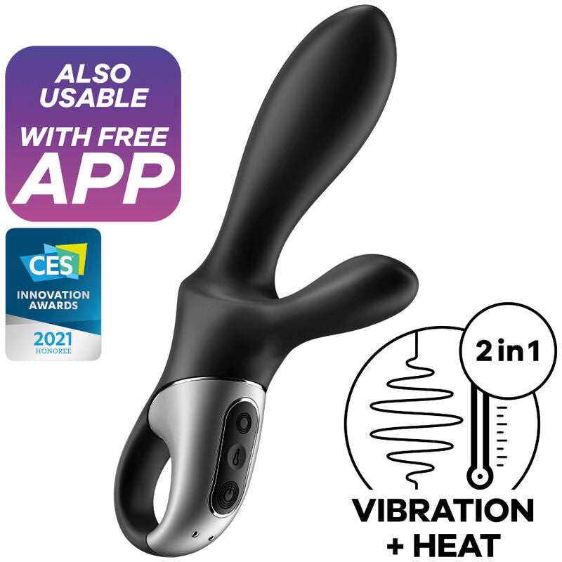 SATISFYER - HEAT CLIMAX+ ANAL VIBRATOR APP BLACK - NOCTURNA DESIRES