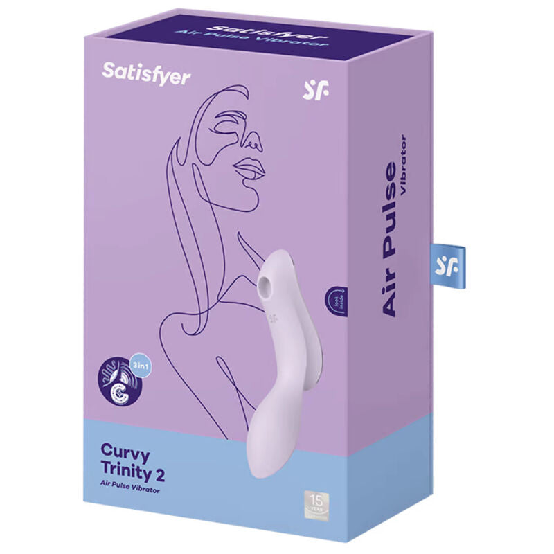 SATISFYER - CURVY TRINITY 2 AIR PULSE VIBRATOR PURPLE SATISFYER AIR PULSE NOCTURNA DESIRES