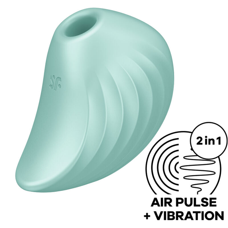 SATISFYER - PEARL DIVER AIR PULSE STIMULATOR & VIBRATOR GREEN SATISFYER AIR PULSE NOCTURNA DESIRES
