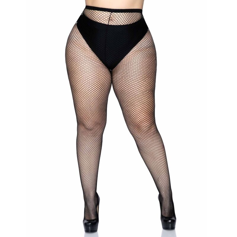 LEG AVENUE - FISHNET PANTYHOSE PLUS SIZE - NOCTURNA DESIRES
