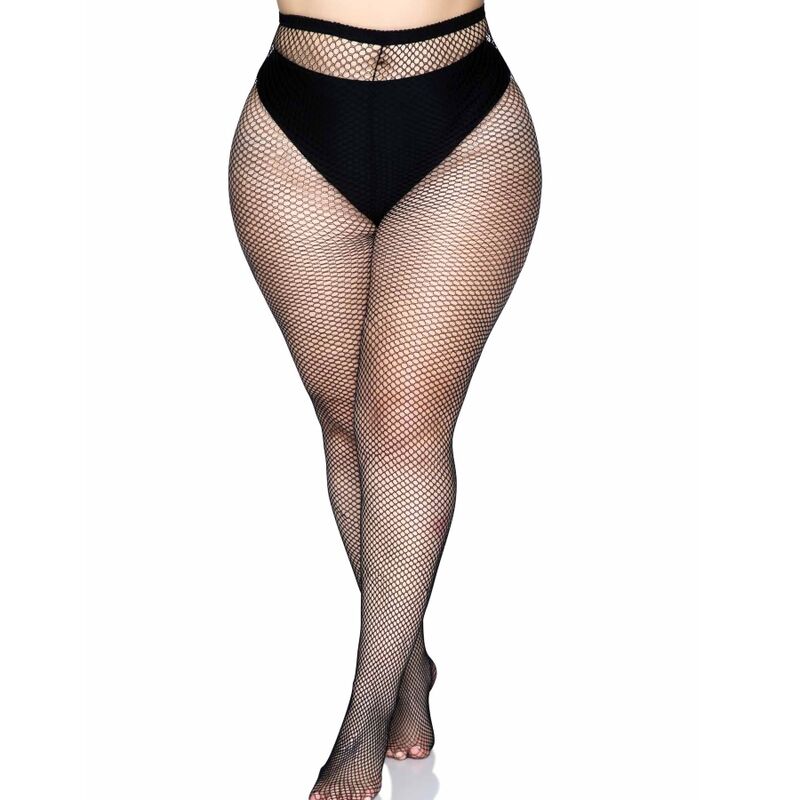 LEG AVENUE - BACKSEAM PANTYHOSE BLACK PLUS SIZE - NOCTURNA DESIRES