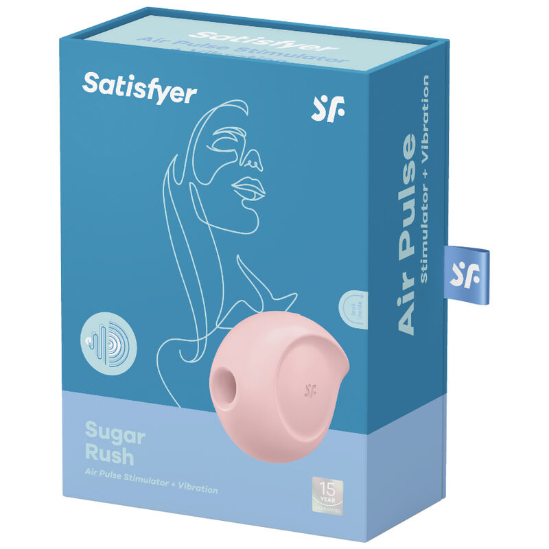 SATISFYER - SUGAR RUSH AIR PULSE STIMULATOR & VIBRATOR PINK - NOCTURNA DESIRES