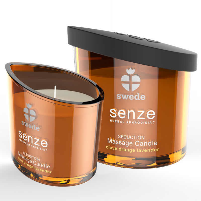 SWEDE - SENZE SEDUCTION MASSAGE CANDLE - CLOVE, ORANGE, LAVENDER - NOCTURNA DESIRES