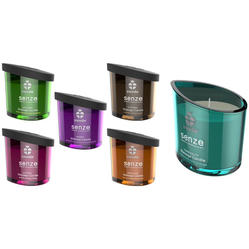 SWEDE - SENZE AROUSING MASSAGE CANDLE - LEMON, PEPPER, EUCALYPTUS - NOCTURNA DESIRES