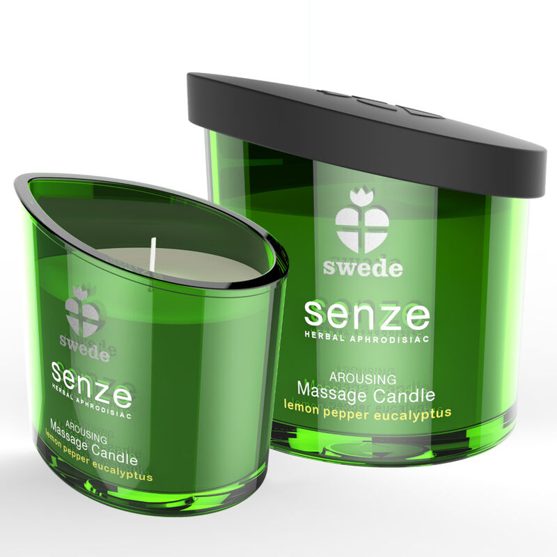 SWEDE - SENZE AROUSING MASSAGE CANDLE - LEMON, PEPPER, EUCALYPTUS - NOCTURNA DESIRES