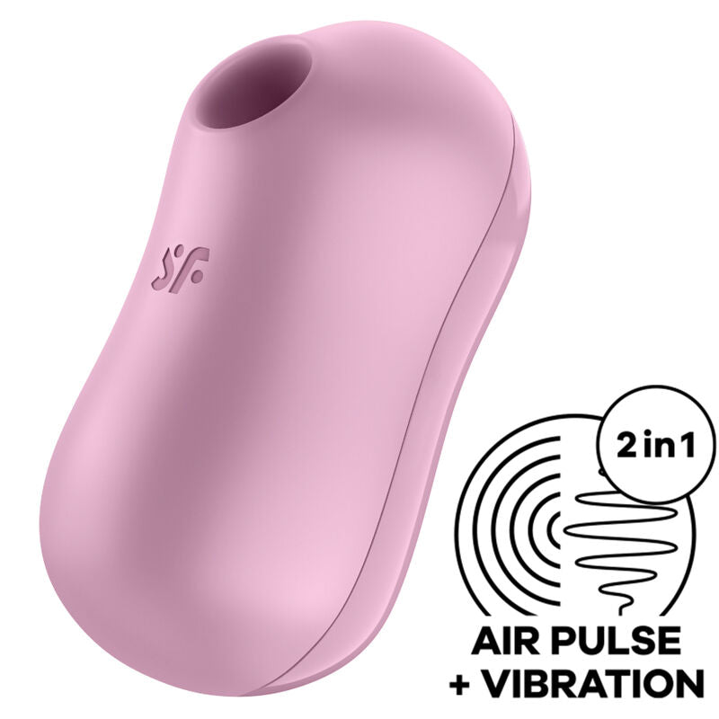 SATISFYER - COTTON CANDY AIR PULSE STIMULATOR & VIBRATOR LILAC - NOCTURNA DESIRES