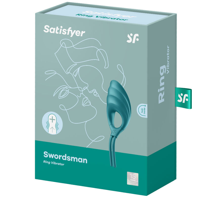 SATISFYER - SWORDSMAN RING VIBRATOR GREEN - NOCTURNA DESIRES