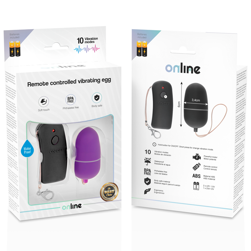 ONLINE - REMOTE CONTROLLED VIBRATING EGG PURPLE - NOCTURNA DESIRES