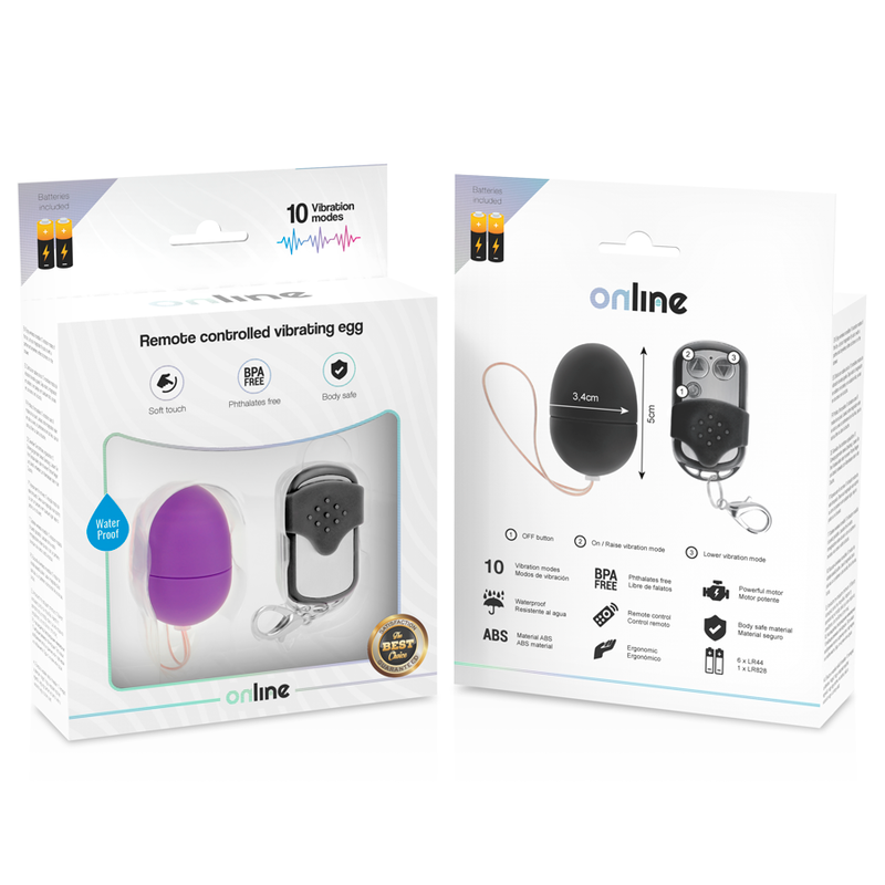 ONLINE - REMOTE CONTROL VIBRATING EGG S PURPLE - NOCTURNA DESIRES