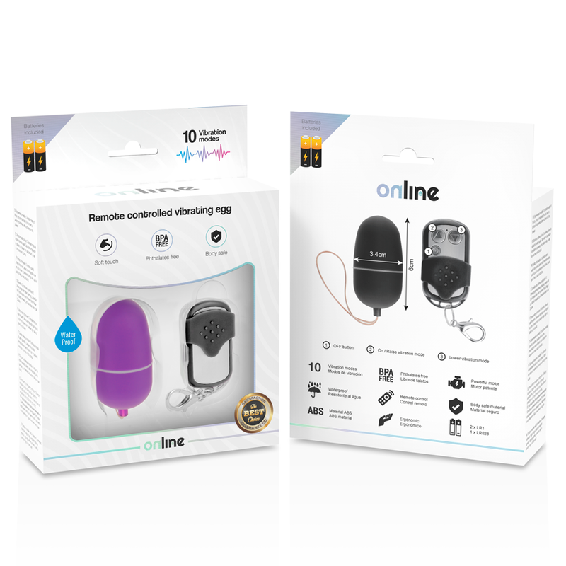 ONLINE - REMOTE CONTROL VIBRATING EGG M PURPLE - NOCTURNA DESIRES
