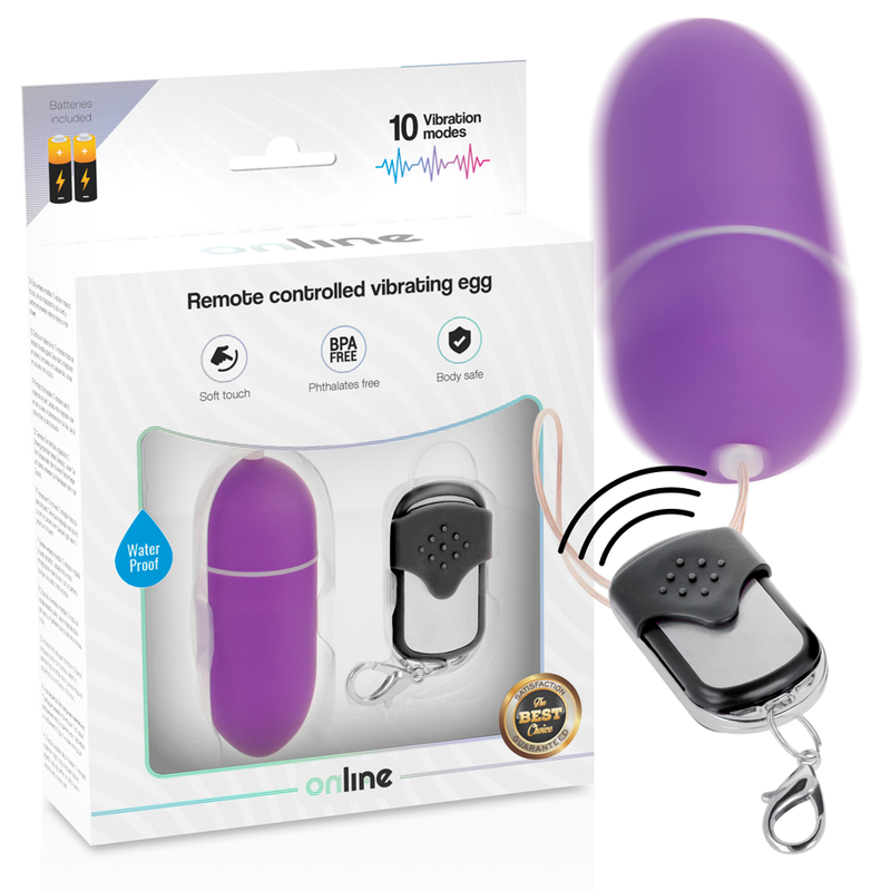 ONLINE - REMOTE CONTROL VIBRATING EGG L PURPLE - NOCTURNA DESIRES