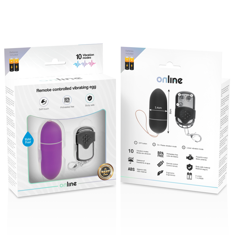 ONLINE - REMOTE CONTROL VIBRATING EGG L PURPLE - NOCTURNA DESIRES