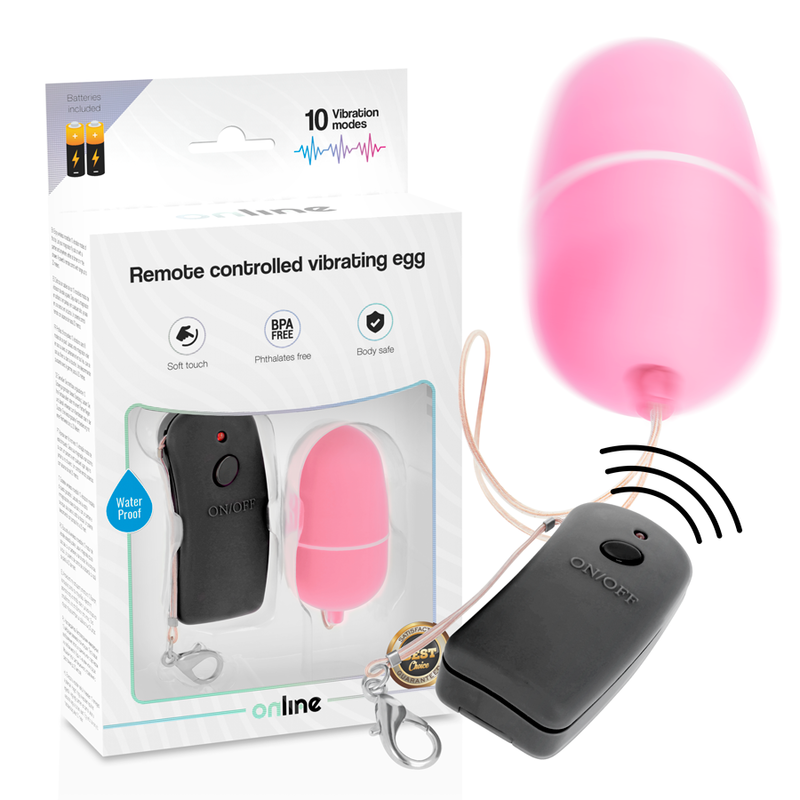 ONLINE - REMOTE CONTROLLED VIBRATING EGG PINK - NOCTURNA DESIRES