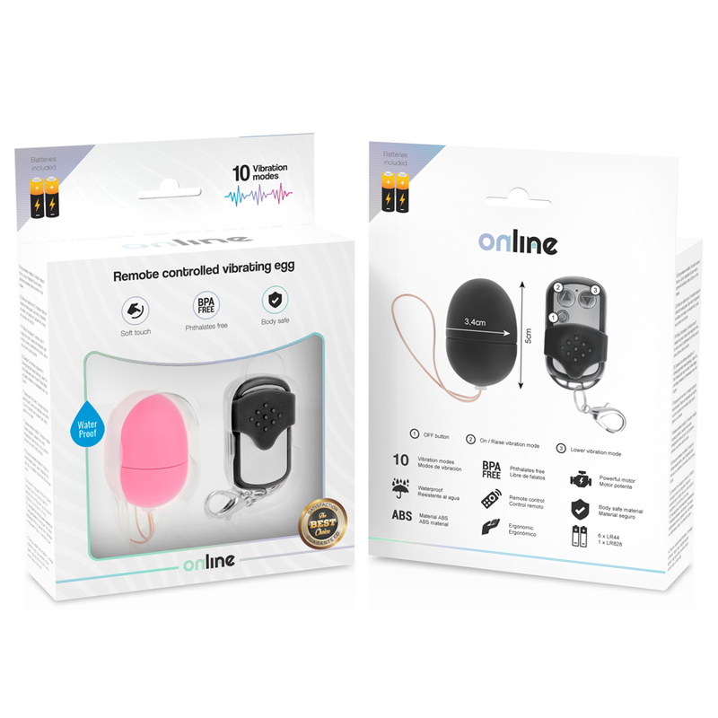 ONLINE - REMOTE CONTROL VIBRATING EGG S PINK - NOCTURNA DESIRES