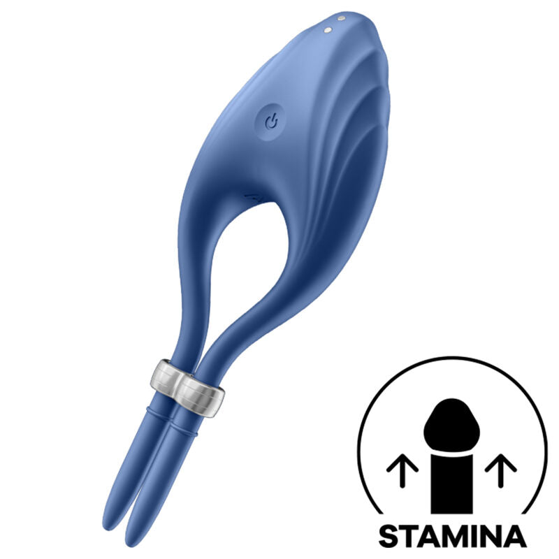 SATISFYER - DUELIST RING VIBRATOR BLUE - NOCTURNA DESIRES