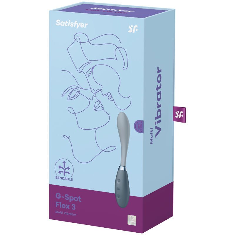 SATISFYER - G-SPOT FLEX 3 MULTI VIBRATOR GREY - NOCTURNA DESIRES