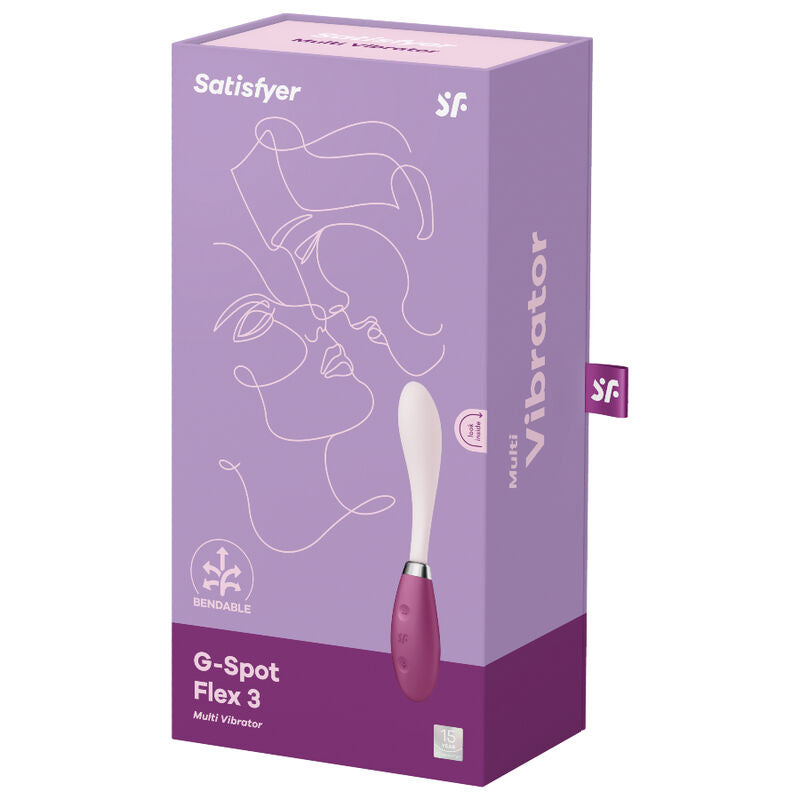 SATISFYER - G-SPOT FLEX 3 MULTI VIBRATOR RED - NOCTURNA DESIRES