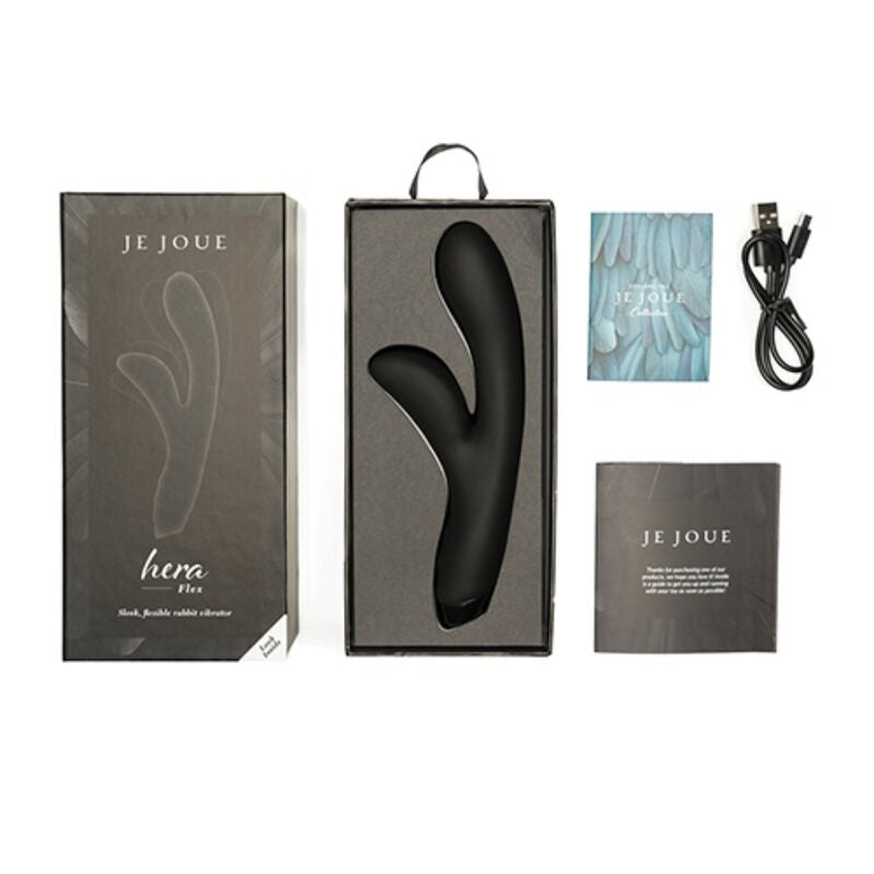 JE JOUE - HERA FLEX RABBIT VIBRATOR - BLACK - NOCTURNA DESIRES