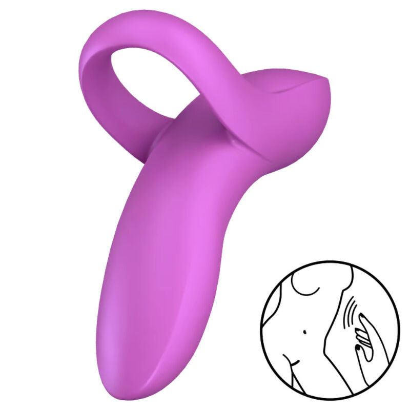 SATISFYER - BOLD LOVER FINGER VIBRATOR PINK - NOCTURNA DESIRES