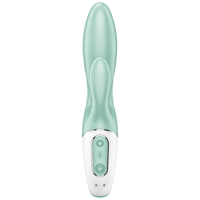 SATISFYER - AIR PUMP BUNNY 5+ INFLATABLE RABBIT VIBRATOR APP GREEN - NOCTURNA DESIRES