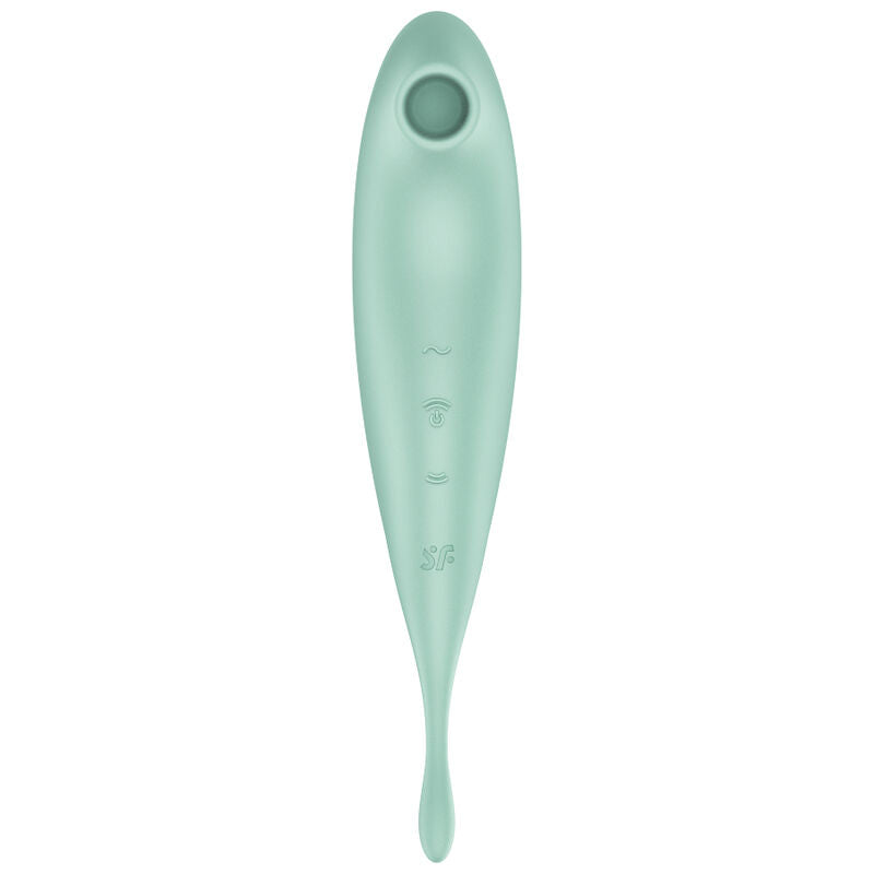 SATISFYER - TWIRLING PRO+ AIR PULSE STIMULATOR & VIBRATOR APP GREEN - NOCTURNA DESIRES