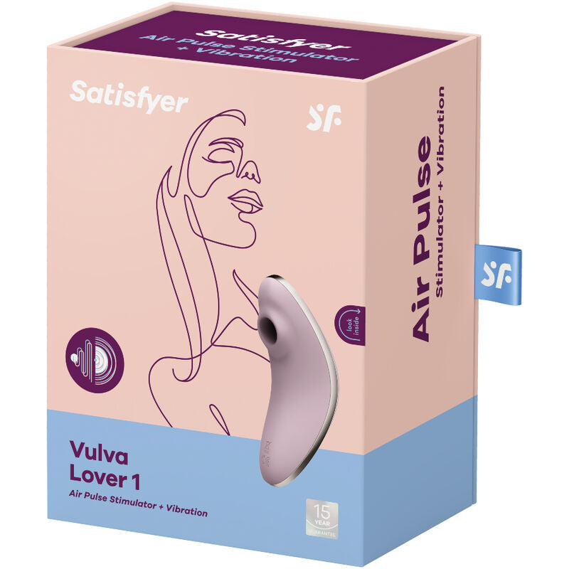 SATISFYER - VULVA LOVER 1 AIR PULSE STIMULATOR & VIBRATOR VIOLET - NOCTURNA DESIRES