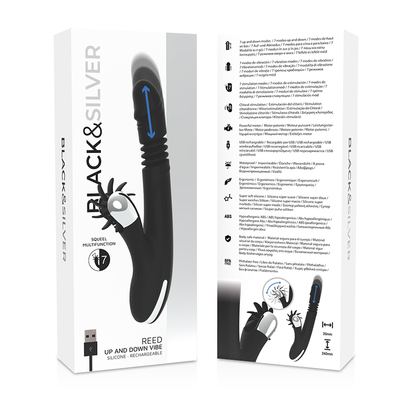 BLACK&SILVER - BUNNY REED UP & DOWN VIBE - NOCTURNA DESIRES
