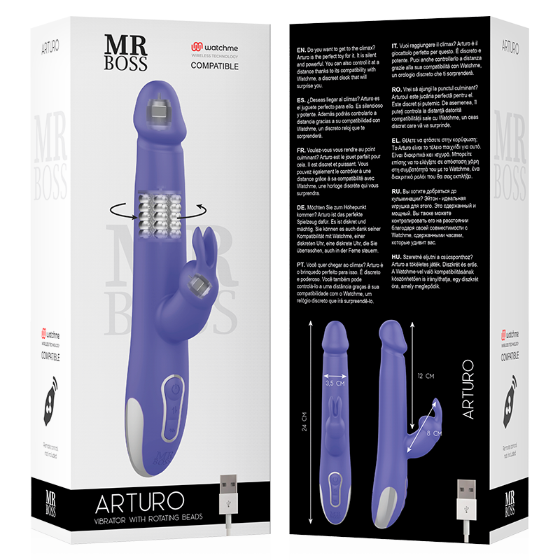 MR BOSS - ARTURO VIBRATOR & ROTATOR COMPATIBLE WITH WATCHME WIRELESS TECHNOLOGY MR. BOSS NOCTURNA DESIRES