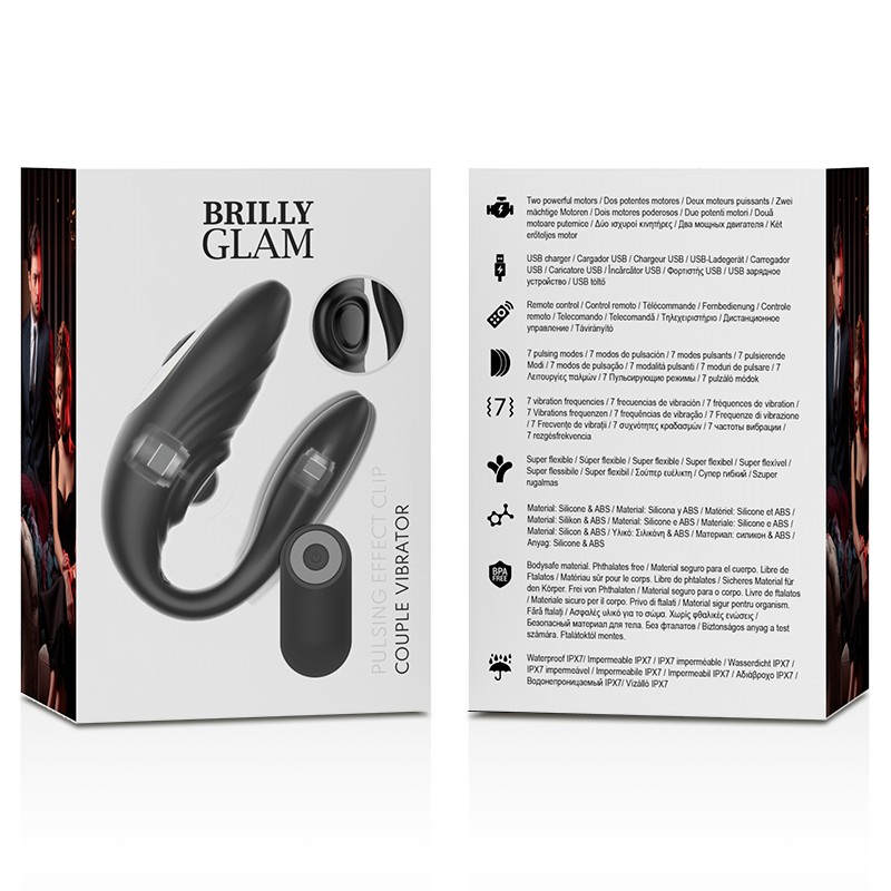 BRILLY GLAM - COUPLE PULSING & VIBRATING REMOTE CONTROL - NOCTURNA DESIRES