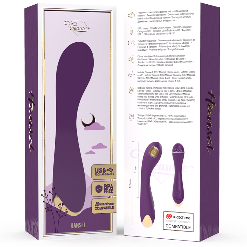 TREASURE - HANSEL G-SPOT VIBRATOR WATCHME WIRELESS TECHNOLOGY COMPATIBLE - NOCTURNA DESIRES