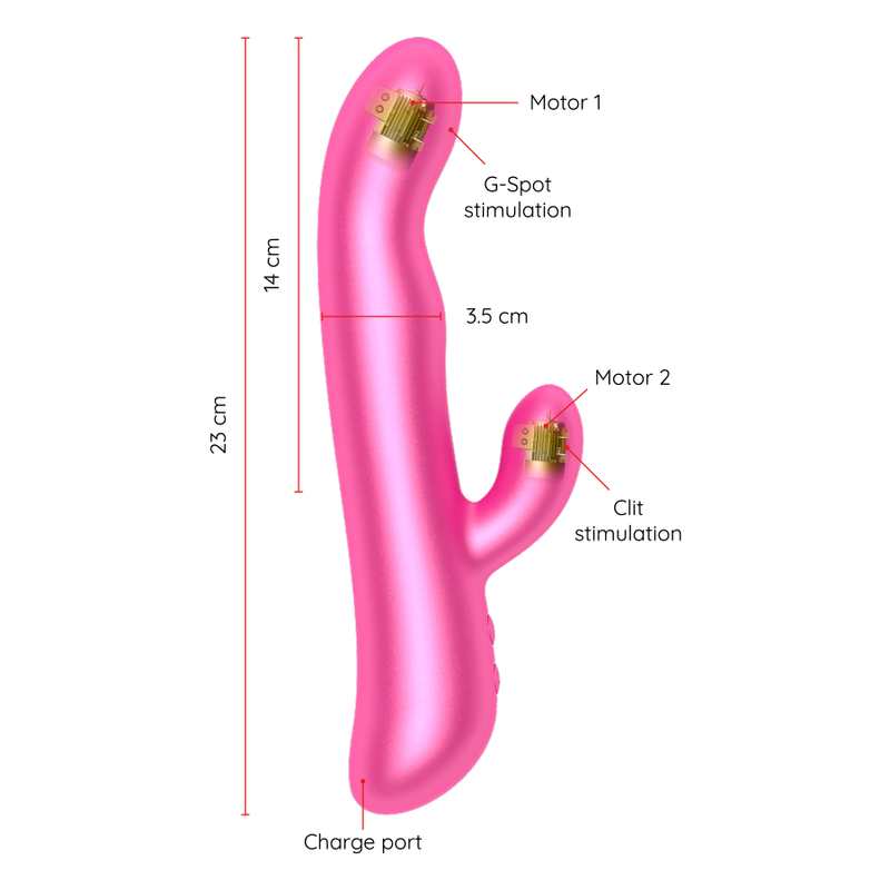 ONINDER - OSLO VIBRATION & ROTATION PINK - FREE APP - NOCTURNA DESIRES