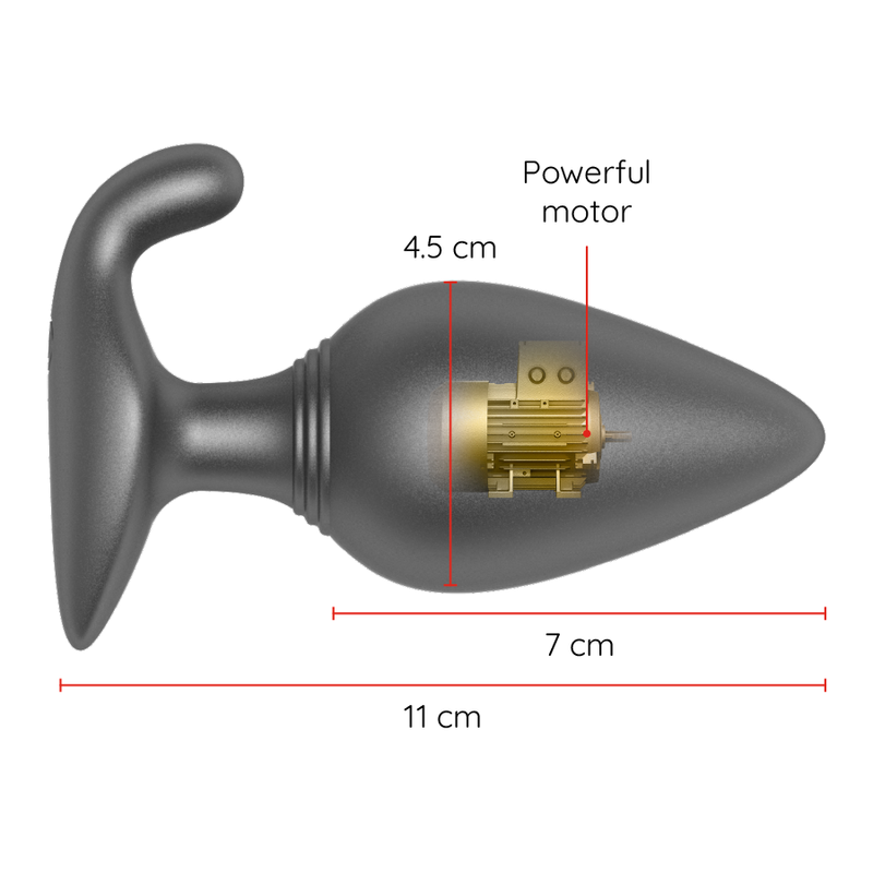 ONINDER - RIO VIBRATING ANAL PLUG BLACK - FREE APP - NOCTURNA DESIRES
