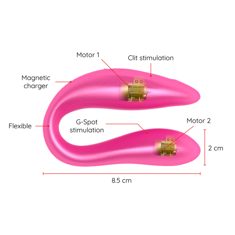 ONINDER - LISBOA PINK G-POINT & CLITORIS STIMULATOR - FREE PINK APP - NOCTURNA DESIRES