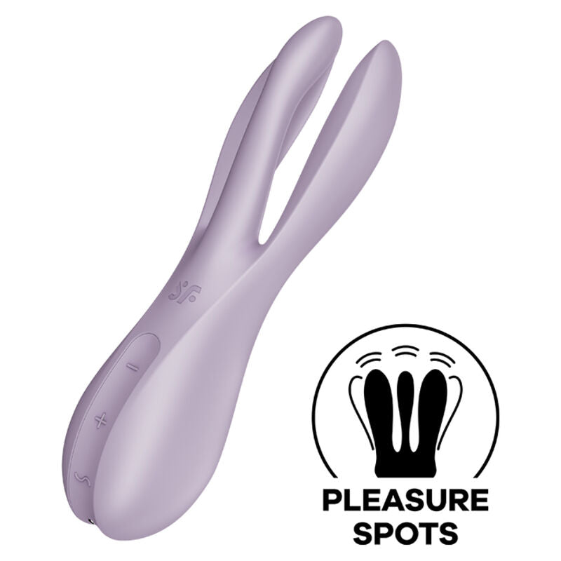 SATISFYER - THREESOME 2 VIBRATOR VIOLET - NOCTURNA DESIRES
