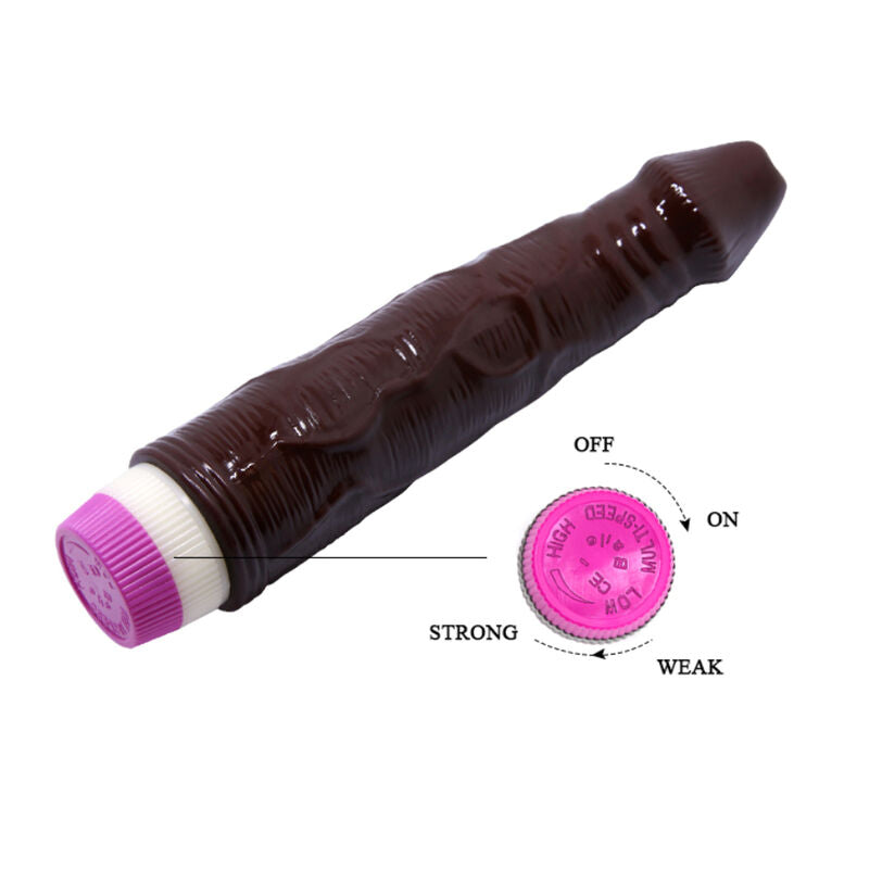 BAILE - WAVES OF PLEASURE VIBRATOR 23 CM BROWN BAILE VIBRATORS NOCTURNA DESIRES