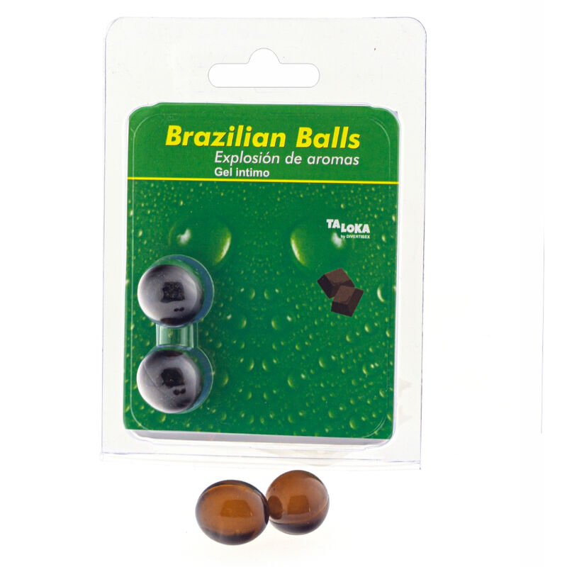 TALOKA - 2 BRAZILIAN BALLS CHOCOLATE INTIMATE GEL - NOCTURNA DESIRES
