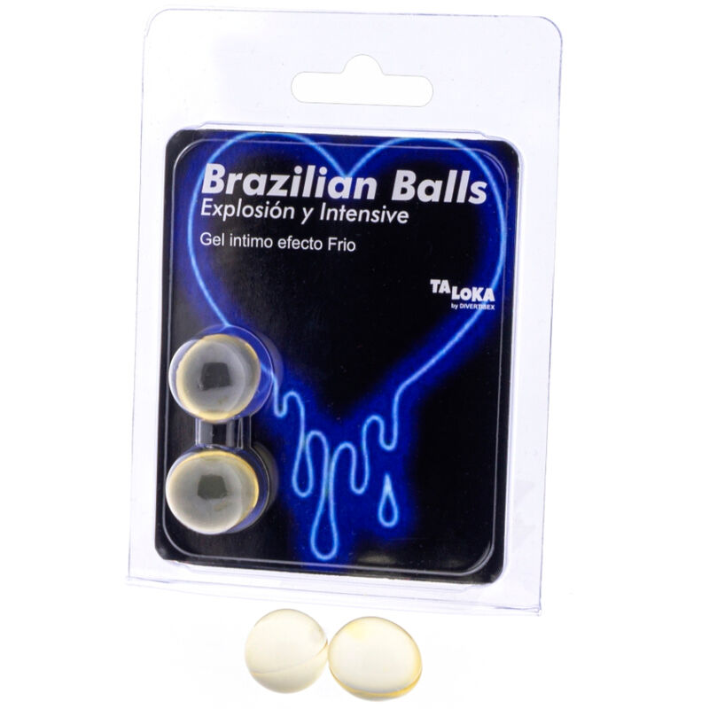 TALOKA - 2 BRAZILIAN BALLS COLD & VIBRATION EFFECT EXCITING GEL - NOCTURNA DESIRES