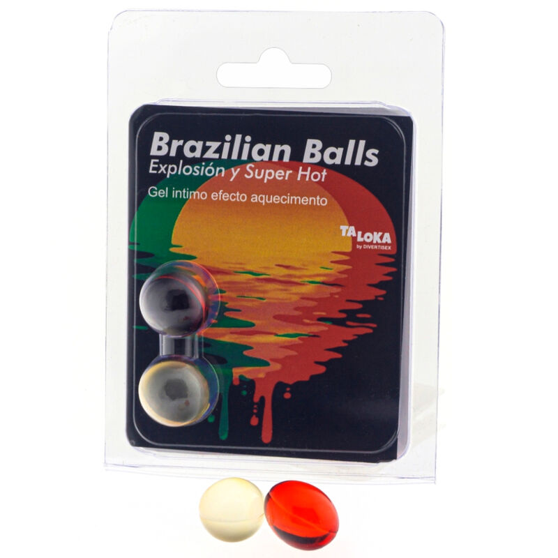 TALOKA - 2 BRAZILIAN BALLS SUPER HOT EFFECT EXCITING GEL - NOCTURNA DESIRES