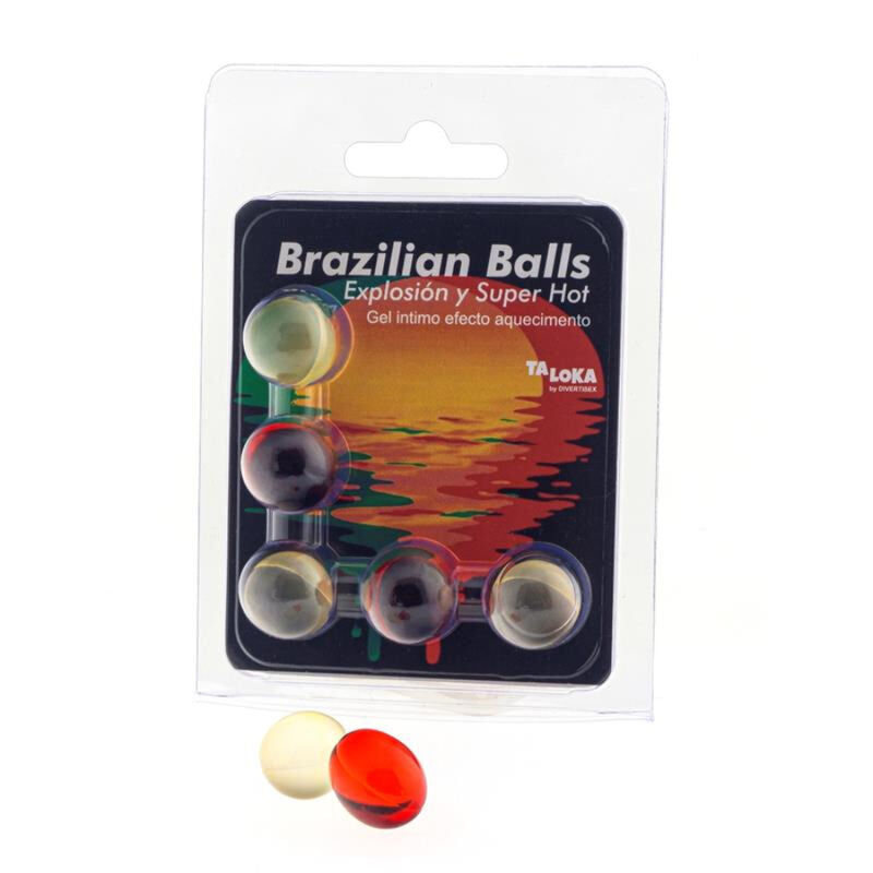 TALOKA - 5 BRAZILIAN BALLS SUPER HOT EFFECT EXCITING GEL - NOCTURNA DESIRES