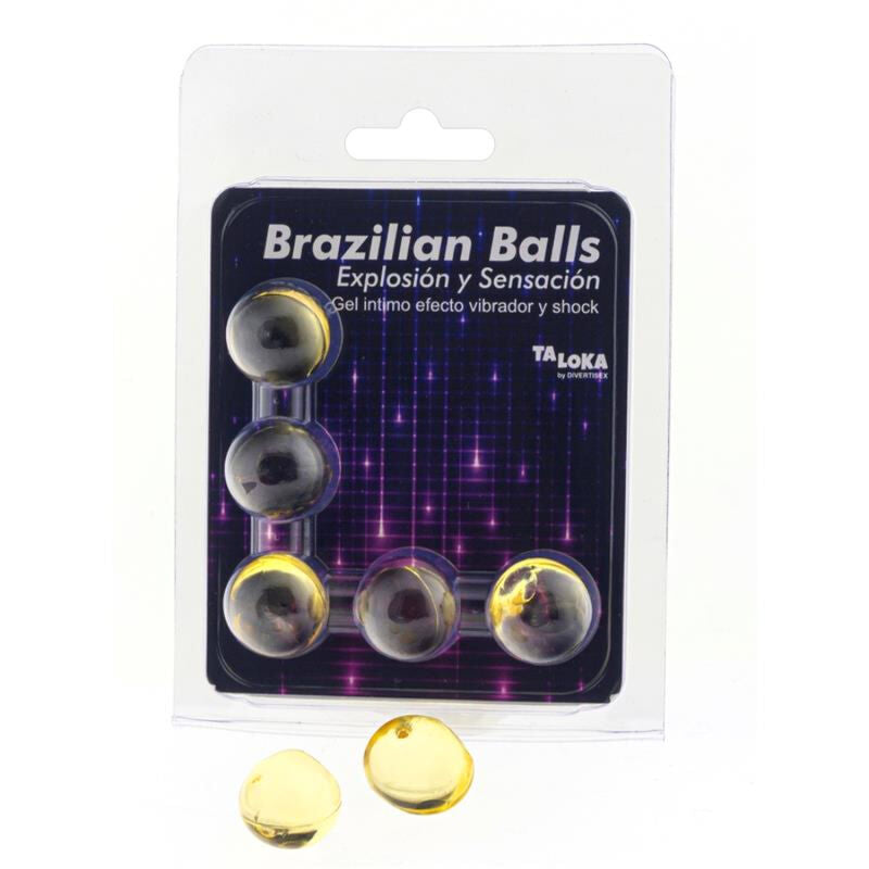 TALOKA - 5 BRAZILIAN BALLS VIBRATING & SHOCK EFFECT EXCITING GEL - NOCTURNA DESIRES