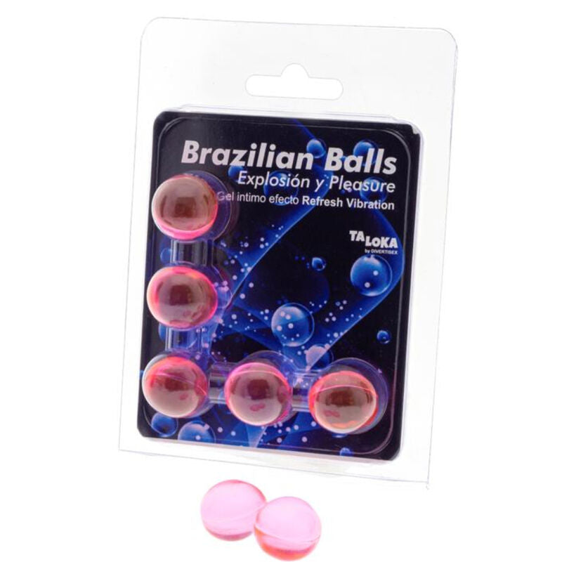 TALOKA - 5 BRAZILIAN BALLS REFRESH VIBRATING EFFECT EXCITING GEL - NOCTURNA DESIRES