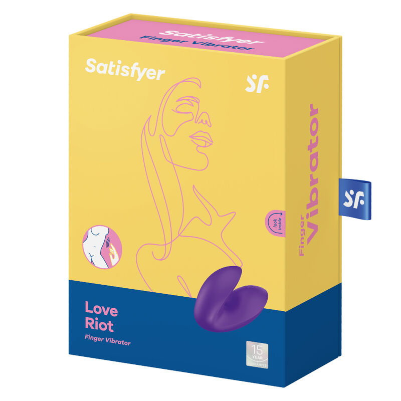 SATISFYER - LOVE RIOT FINGER VIBRATOR PURPLE - NOCTURNA DESIRES